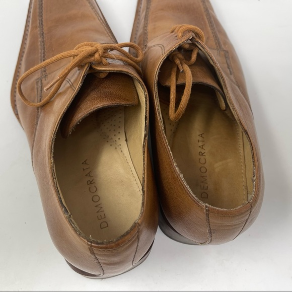 Democrata square toe leather shoe lace up size 43 or US size 10 - Picture 15 of 16